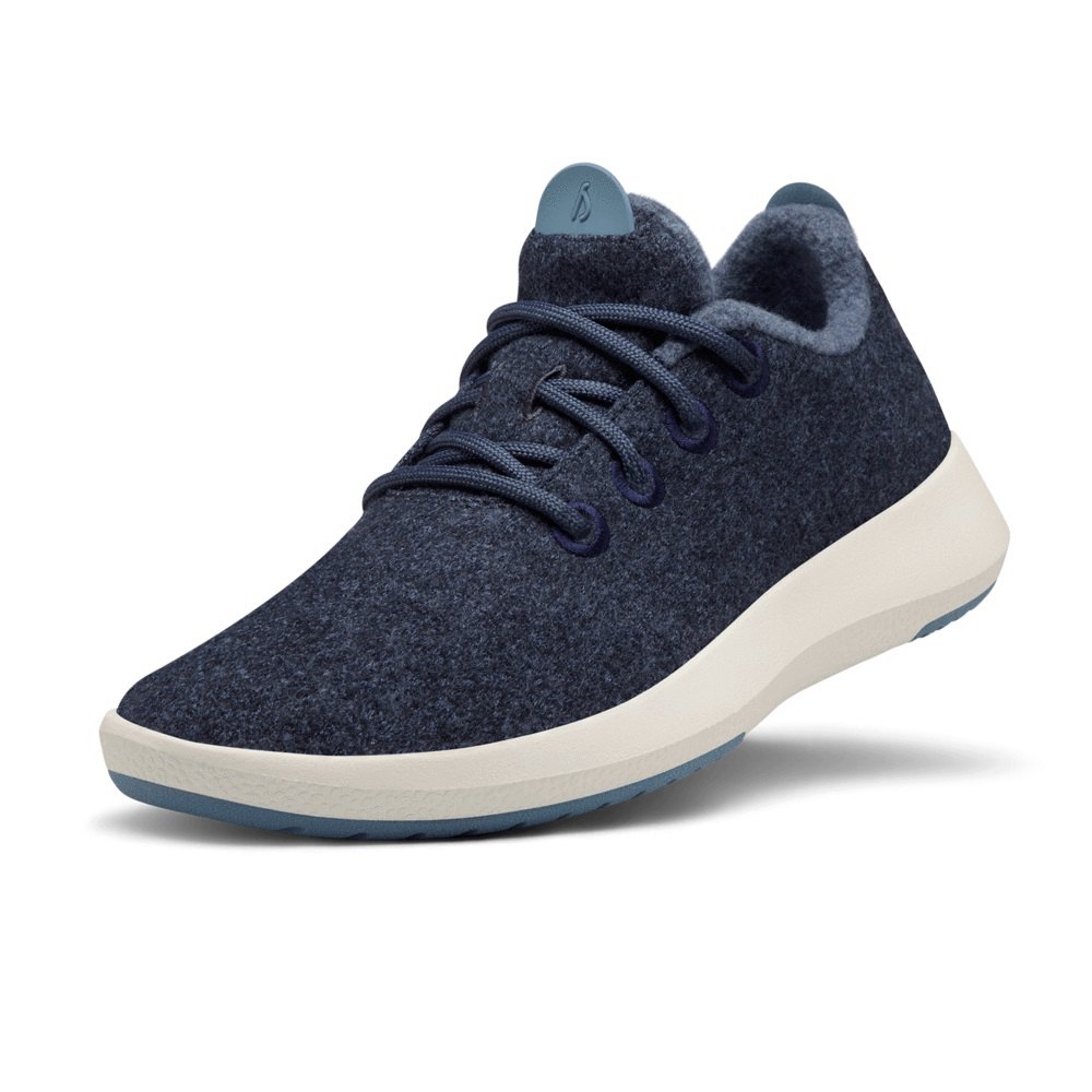 Allbirds Women's Sneakers Navy - Wool Runner Mizzles - 85320TOXZ